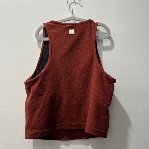 Vuori Tops - Vuori S elevation Pylo Tank Top with bra brick heather